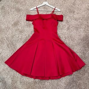 Worn Once! Off Shoulder Hot Pink Formal Dress